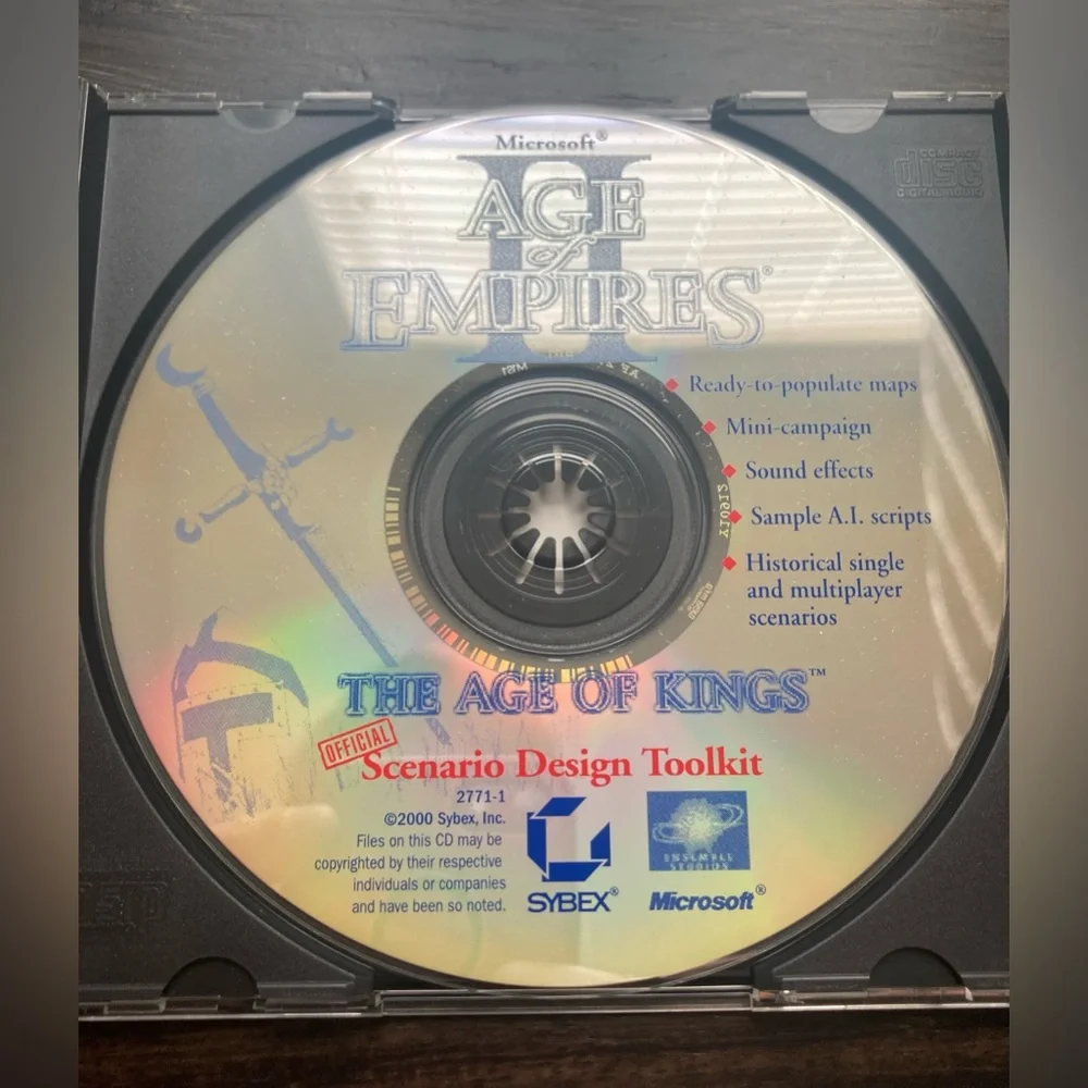 Age Of Empires II 2 Gold Edition PC Computer Game 2002 w/ Scenario Design Kit